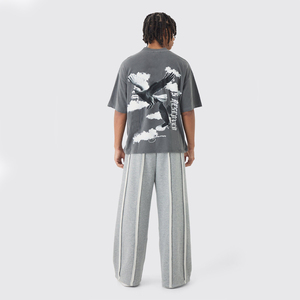 Pantalon décontracté en toile pour homme, style streetwear ample, joggers, pantalon de sport, couleur unie, coupe droite longue, tendance, séchage rapide, écologique - Product Image 2