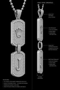 ZAWO HOUSE Men's 925 <b>Silver</b> VVS1 Moissanite Cross Pendant with Crown and J <b>Initial</b> Hiphop Bling <b>Necklace</b> Everyday Wear Gift - Product Image 6