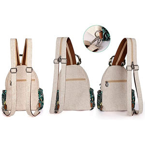 Sac à dos en jute robuste, réutilisable, écologique, pour voyages, randonnées et sorties quotidiennes - Product Image 5