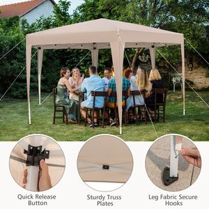 Tenda Esagonale Pop-up 13 X 11,5 FT con Altezza Regolabile e Gambe Decorate - Product Image 4