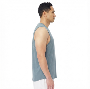 Custom Men’s Sleeveless Tank <b>Top</b> Breathable Quick Dry Gym Running Sports <b>Vest</b> OEM Private Label - Product Image 3