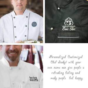 Custom Embroidered Chef <b>Uniform</b> Personalized Kitchen Restaurant Coat Long Sleeves Canvas Twill for Cooking <b>Hotels</b> Restaurants - Product Image 4
