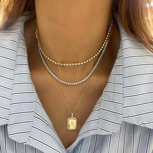 Colgante Minimalista de Lujo con Inicial de Diamante Cultivado en Laboratorio para Mujer, Chapado en Oro Sólido de 14K/18K, Delicado y Elegante, Regalo con Letra, Venta al por Mayor - Product Image 6