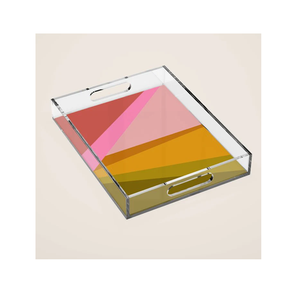 Plateau de rangement et de service en acrylique transparent, nouveau produit multifonctionnel personnalisé en promotion pour hôtels et cantines - Product Image 2