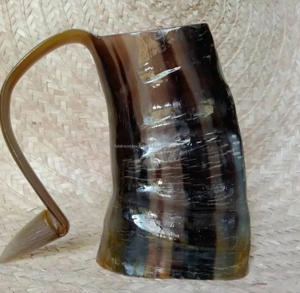 Chope en corne de buffle faite à la main tasse Viking sculptée Style guerrier nordique corne à boire de vache pour les fêtes religieuses artisanat naturel FWE - Product Image 5