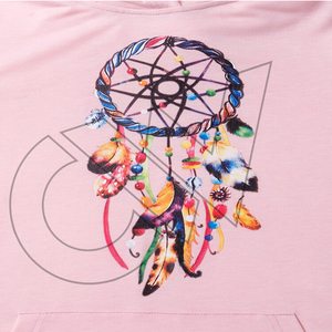เสื้อฮู้ดผู้หญิงทรงโอเวอร์ไซส์ ผ้าฟลีซเนื้อนุ่ม สีชมพูล้วน ผลิตจากผ้าฝ้ายถัก ระบายอากาศได้ดี แห้งเร็ว คุณภาพดีจาก Carewear Sports - Product Image 3