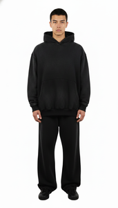 Ensemble de survêtement en molleton de coton pour homme et femme, tissu doux, chaud, respirant, confortable, décontracté, pour tous les jours, sweat-shirt et pantalon de jogging - Product Image 5
