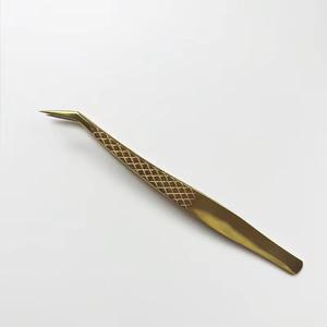 Morje Surgical Gold-Plated Eyelash Tweezers Set Smooth Tips for Beauty Use - Product Image 4