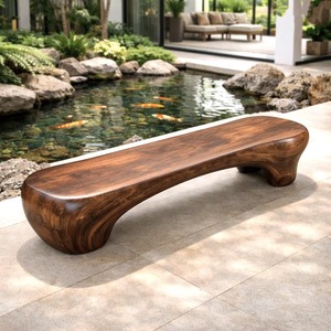 Modern Sculptural Bench Modern Curved Bench Sculptural Furniture With Curved Design For Living Room - Product Image 1