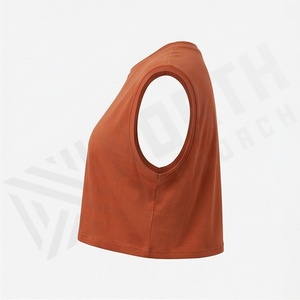 เสื้อครอปท็อปผู้หญิงผ้าฝ้ายสีตามสั่ง สไตล์ลำลอง เซ็กซี่ กระชับรูปร่าง เสื้อยืดสั้นแนวสตรีทแวร์ สำหรับออกกำลังกาย ฟิตเนส ยิม แอคทีฟแวร์ - Product Image 3