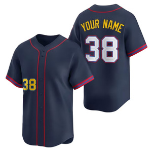 Maillot de baseball personnalisé de haute qualité avec logo, T-shirt premium avec nom d'équipe, sublimation douce, fabricant OEM, vêtements de sport unisexes - Product Image 2