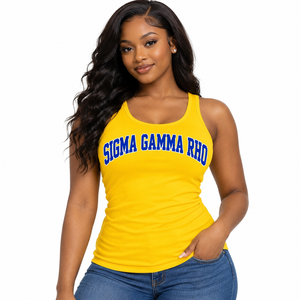 Sigma Gamma Rho <b>Women</b> Athletic Tank Top Custom Greek Letter Sorority Tee <b>Sleeveless</b> Workout <b>Shirt</b> Casual Sportswear Fashion - Product Image 1