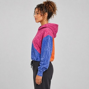 Sweat à capuche personnalisé pour femme, style vintage délavé à l'acide, streetwear décontracté, en molleton écologique épais 100 % coton, style hiver, séchage rapide - Product Image 2