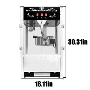 Kaitu 16 <span class=keywords><strong>ounce</strong></span> thương mại bỏng ngô máy thép không gỉ Scoop dầu muỗng 3 ly đen Countertop bỏng ngô Maker cho rạp hát tại nhà - Product Image 6