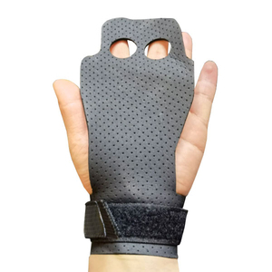 Support de poignet en néoprène avec protège-paume à 2 trous, fermeture réglable à boucle et crochets pour la musculation, l'entraînement en force, unisexe - Product Image 5