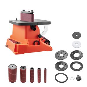 Levigatrice a mandrino oscillante a nastro da 2400 RPM, corsa 5/8 pollici, 5 attacchi (1/2 pollici, 2 pollici), tamburo da 24 x 3,86 pollici, per levigatura da banco - Product Image 1