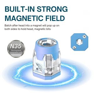 เครื่องมือแม่เหล็กไฟฟ้า LED สำหรับทำให้เป็นแม่เหล็กและลบแม่เหล็กออก รุ่น Lematec LE-MA001  ตัวเครื่องทำจาก ABS ขนาดกะทัดรัด ใช้กับดอกไขควง DIY OEM สำหรับงานซ่อมและประกอบ - Product Image 2