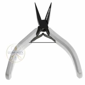 Alicates de punta plana de 130 mm, herramienta de fabricación de joyas de microprecisión de acero inoxidable, mandíbula lisa de 33 mm, punta estrecha, ligeros, de alta calidad - Product Image 3