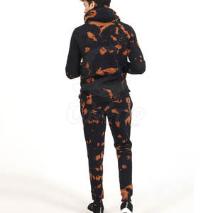 Survêtements en molleton pour hommes à manches longues personnalisés avec poche sur la manche, survêtements respirants surdimensionnés - Product Image 4