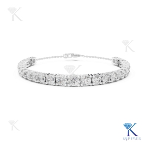 Adjustable Chain Diamond Tennis <b>Bracelet</b> Round Cut 14K 18K <b>Solid</b> Gold Fine Women Luxury Jewelry Supplier Wholesale - Product Image 3
