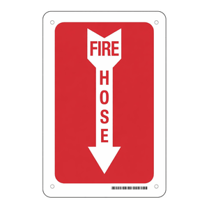 Señal de Manguera Contra Incendios Brady - Señal de Seguridad Duradera de Alta Visibilidad para Instalaciones Interiores y Exteriores - Product Image 2