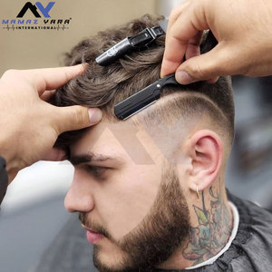 Premium Straight <b>Razors</b> Men Professional Barber <b>Razor</b> Ergonomic Wooden Handle Shaving Black Swing Lock <b>Razors</b> - Product Image 2