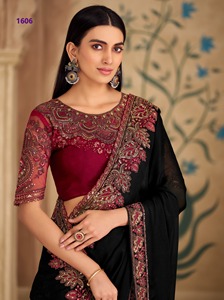 High Attractive New Design and <b>Silk</b> <b>Fabric</b> with Weaving Women Saree for Wedding Party Wear From Indian Supplier - Product Image 6