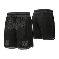 Shorts de basket-ball personnalisés en mesh unisexe, respirants, séchage rapide, durables, impression numérique, broderie, nom et numéro d'équipe, adultes