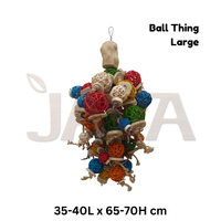 Jouets pour oiseaux en bois écologiques Java, balle avec design léger et durable, Ball Thing L