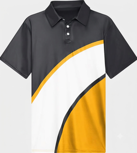 Camiseta de Golf para Hombre, Unisex, Antiarrugas, con Estampado, Logotipo Personalizado en la Parte Delantera, 100% Poliéster, Manga Corta, Verano, Gran Venta - Product Image 6