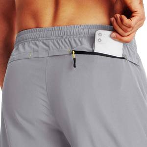 Shorts de sport respirants pour hommes, légers et confortables, parfaits pour les entraînements quotidiens et la course à pied, gris, fermeture éclair, coton - Product Image 3