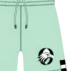 Mint Green <b>Black</b> <b>Rugby</b> <b>Shorts</b> Elastic Waist Drawstring Striped Team Uniform Custom Breathable Training Performance Athletic - Product Image 4