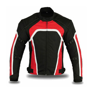 Men's Full Sleeve Motorcycle <b>Racing</b> <b>Jacket</b> Black Red White Color Blocked Windproof Adult Style Motorbike <b>Racing</b> <b>Jacket</b> - Product Image 1