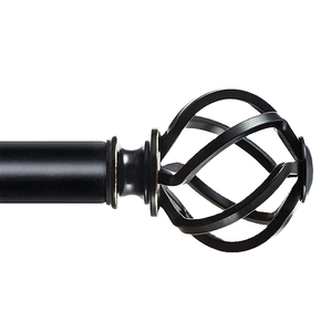 Wholesale Modern Luxury Anti-rust Iron Long Curtain Rod Roller Blinds Installation Decorative Metal <b>Pole</b> Ball Finials Easily - Product Image 2