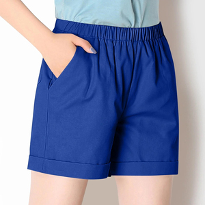 Pantalones cortos de moda para mujer, con cordón ajustable en la cintura, de algodón y forro polar, de color sólido, con bolsillos, pantalones cortos casuales para mujer - Product Image 4