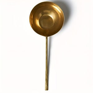 Cuchara de Acero Inoxidable Apta para Lavavajillas, Cuchara de Metal Dorada con Mango Martillado, Utensilio de Cocina Resistente al Calor - Product Image 1