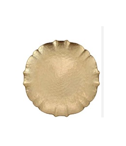 Luxury and Elegant Modern Design Embossed Charger <b>Plate</b> New Copper Plated Charging <b>Plate</b> in Round Shape High Quality Usage - Product Image 4