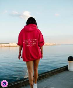 เสื้อฮู้ดดี้ผู้หญิงทรงโอเวอร์ไซส์ คุณภาพสูง แบบสวมหัว พิมพ์ลาย ถักทอ 100%  รับผลิตตามแบบ OEM ของ Crescent Wear - Product Image 2