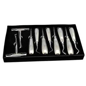 Kit complet d'instruments d'extraction dentaire clinique autoclavables en acier inoxydable – Extracteur de racine et outils manuels en T - Product Image 6