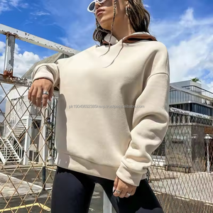Sweats à capuche pour femmes en molleton personnalisé de haute qualité Streetwear Drop Shoulder double hat hooded 450 500 gsm Hoodie - Product Image 3