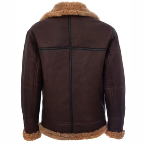 New Trending Genuine Leather <b>Sheepskin</b> Men's Fur Lining Waterproof Breathable Winter Bomber <b>Jacket</b> - Product Image 3