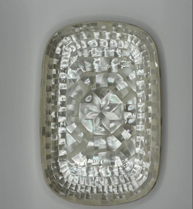 Dernier aspect Plateau de service pour vadrouille Nouveau design Plateau en incrustation d'os pour servir les aliments Nouveau plat de service Dernier plateau de nourriture par Tayyab Handicraft - Product Image 4