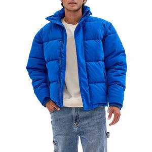 Chaqueta de Invierno Acolchada Personalizable al por Mayor, Chaqueta de Hombre con Cierre Completo, Estilo Urbano, Lavada, en Tendencia - Product Image 2