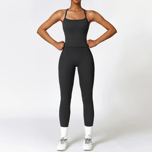 New Design Lulu Women Fitness Sets Quick Drying Beauty Back Yoga <b>Bra</b> High Waist Naked Peach Hip Leggings Gym Sets for Women - Product Image 5