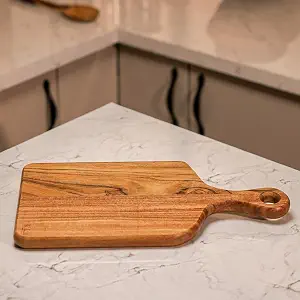 Planches à découper en bois d'acacia, plateaux de service, forme rectangulaire, épaisseur 1,5 cm, lavables au lave-vaisselle, durables, FAIZA CRAFT, fabriqué en Inde - Product Image 4