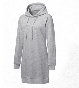 Vestido Sudadera con Capucha para Mujer, Manga Larga, Oversize, Casual, 100% Algodón, Invierno, Bordado, Transpirable, OEM, Personalizado, Estampado, Felpa - Product Image 3