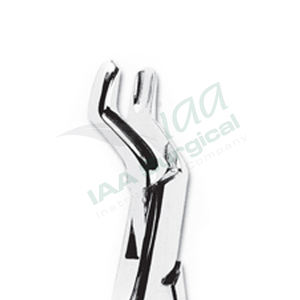 Forceps d'extraction chirurgicaux dentaires en acier inoxydable allemand, à dents dentelées - Product Image 4