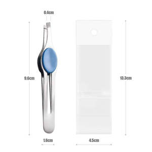 Pinzas para cejas de acero inoxidable, punta puntiaguda, mango cómodo, estilo moderno, reutilizables para una depilación precisa - Product Image 5