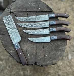 Ensemble de couteaux de chef professionnels en acier forgé à haute teneur en carbone, manche ambidextre en os, couteaux utilitaires durables pour OEM - Product Image 3