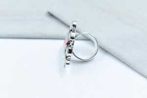 Handcrafted Pink Conch Pearl Sterling Silver <b>Adjustable</b> <b>Ring</b> Natural Shell Gemstone Jewelry for Women Wholesale - Product Image 4